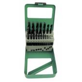  Coffret 19 forets HSS, 1-10 mm 