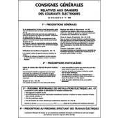 PLAQUE PVC ..CONSIGNES GENERAL 