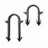  Lot de 100 clips de fixation p 