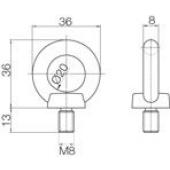  Paire d'anneaux de suspension 