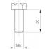  Lot de 2 boulons M8x20 en inox 