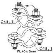  Double collier en acier galvan 