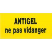  "Etiquette rigide ""antigel ne 