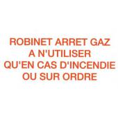  "Etiquette rigide ""robinet ar 