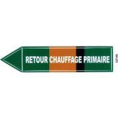  "Etiquette ""retour chauffage 