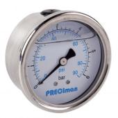  Vacuom�tre glyc inox axial D63 