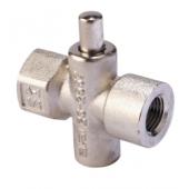  Robinet poussoir gaz 1/4G F/F 