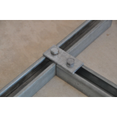  Support plat � deux trous, gal 