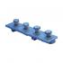  Support plat  quatre trous, A 