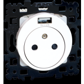  SQUARE PC 2P+T avec Prise USB 