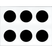  SQUARE PLAQUE BLC 2x3P 