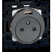  SQUARE PC 2P+T avec Prise USB 