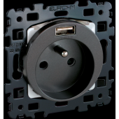  SQUARE Prise 2P+T + USB A VULC 