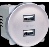  COMETE Dble USB A SILVER 