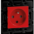  Prise 2P+T rouge d�tromp�e + e 