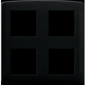  Plaque 2x2 postes anthracite 