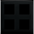  Plaque 2x2 postes anthracite 