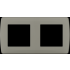  Plaque taupe 2 postes 