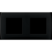  Plaque anthracite 2 postes 