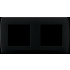  Plaque anthracite 2 postes 