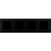  Plaque anthracite 4 postes 
