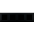  Plaque anthracite 4 postes 