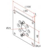  kit support patte et axe carre 