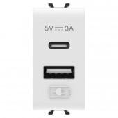  CHARGEUR DOUBLE USB A+C 5V 3A 