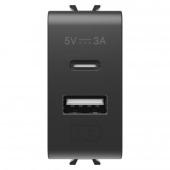  CHARGEUR DOUBLE USB A+C 5V 3A 
