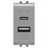  CHARGEUR DOUBLE USB A+C 5V 3A 
