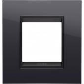  PLAQUE APPAREILLAGE LUX 2P NOI 