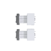  Jeu de 2 plastrons pleins  75x 