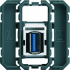  Prise Gallery traversante USB 