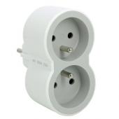  Fiche 2x2P+T frontales 16A 230 