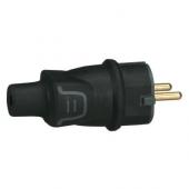  Fiche caoutchouc 2P+T 16A IP44 