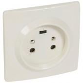  Socle 2P+T  vis avec clips d 
