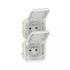  Prise de courant 2x2P+T vertic 