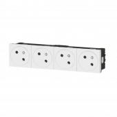  Prise 4x2P+T Surface Mosaic Li 