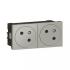  Prise 2x2P+T Surface Mosaic Li 