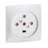  Socle 3P+N+T  vis avec clips 