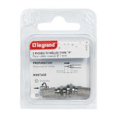  Lot de 2 fiches m�les t�l�visi 