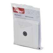  Prise TV Mosaic simple m�le bl 