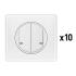  Lot de 10 interrupteurs double 