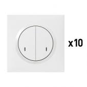  Lot de 10 interrupteurs double 