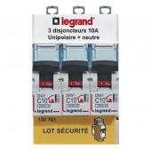  Lot de 3 disjoncteurs DNX uni 