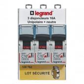  Lot de 3 disjoncteurs DNX uni 