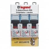  Lot de 3 disjoncteurs DNX uni 
