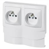  Cadre saillie 2 postes avec 2 