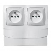  Cadre saillie 2 postes avec 2 