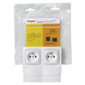  Cadre saillie 2 postes avec 2 